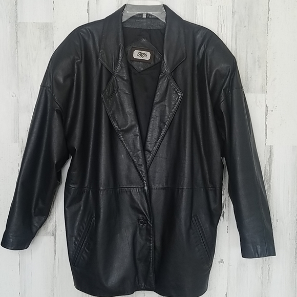 Toff's Jackets & Blazers - Toff's vintage black leather coat